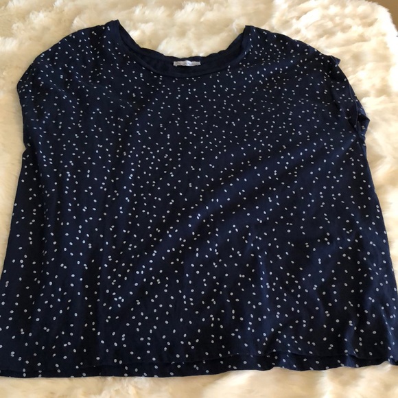 Zara Short Sleeve Polka Dot Top - Picture 1 of 4
